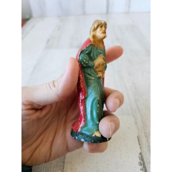 Vintage German Wiseman nativity incense Mer village Xmas - Picture 5 of 9
